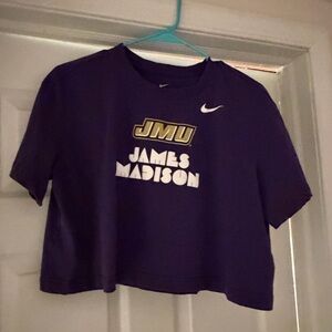 Nike Purple JMU Short Sleeve Crop Tee